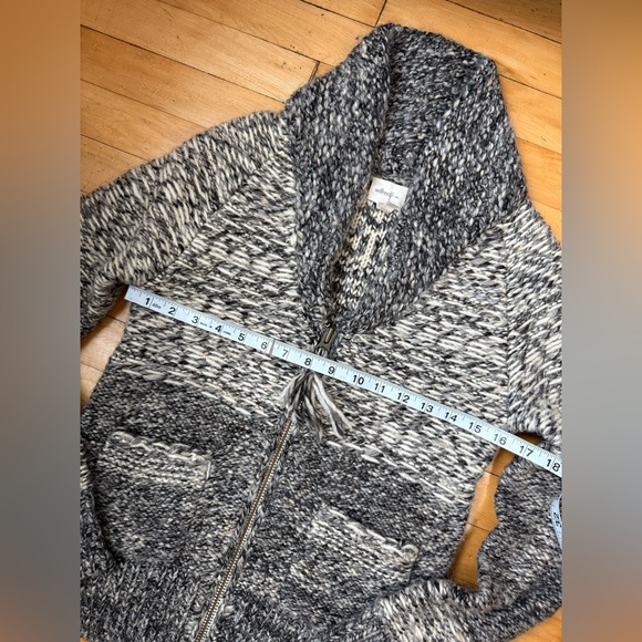 Wilfred Alpaca Women’s Wool Chunky Knit Zip Cardigan Gray Size S - Picture 16 of 17